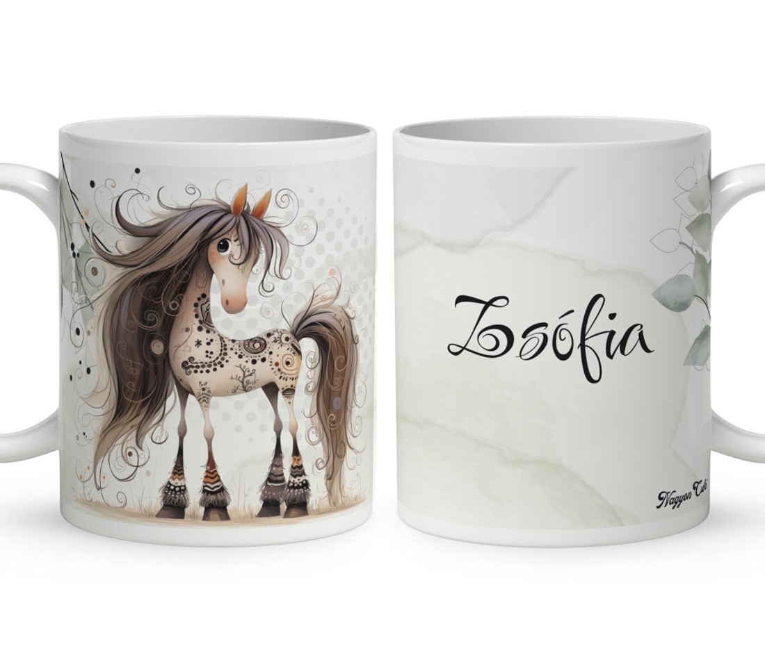 Névvel kérhető - Szépséges furi lovas mintás bögre - otthon & életmód - konyhafelszerelés, tálalás - tálalás - bögre & csésze - Meska.hu