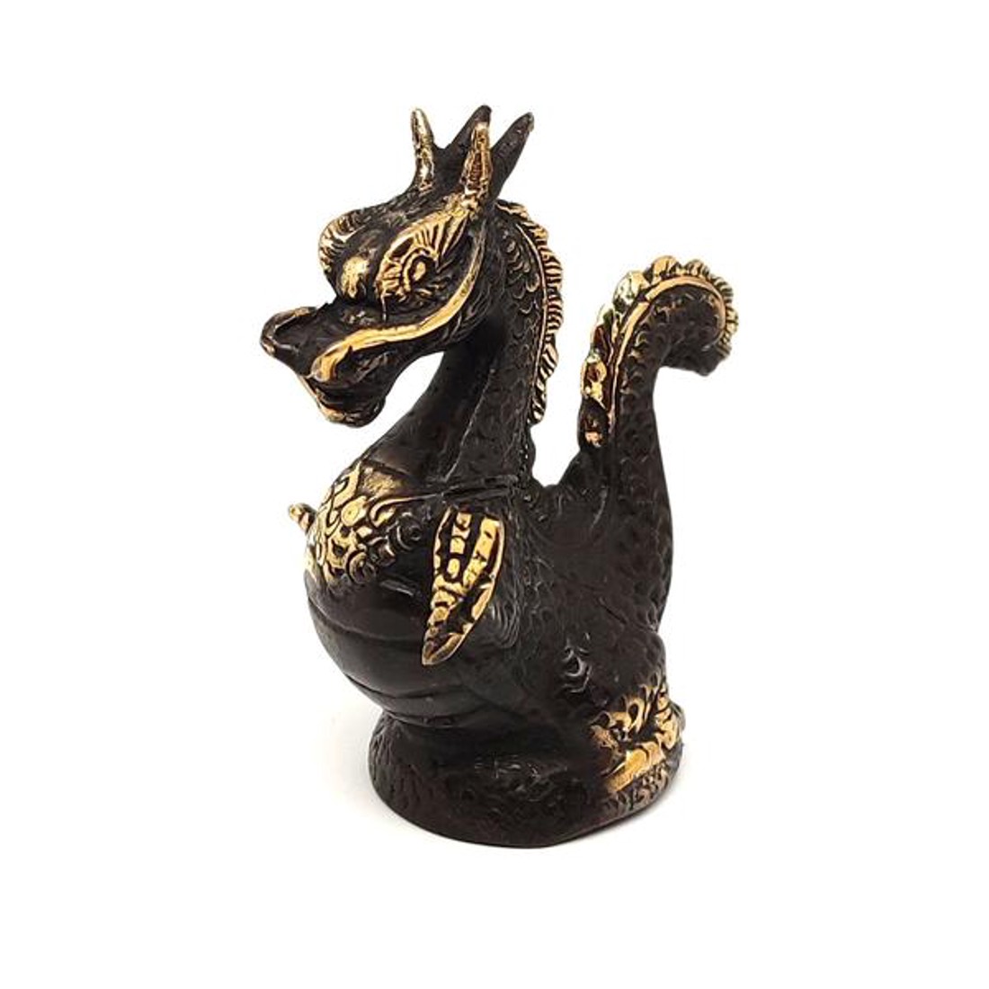 Réz figura Sárkány védelmező óarany 5x7cm - otthon & életmód - dekoráció - dísztárgy - Meska.hu
