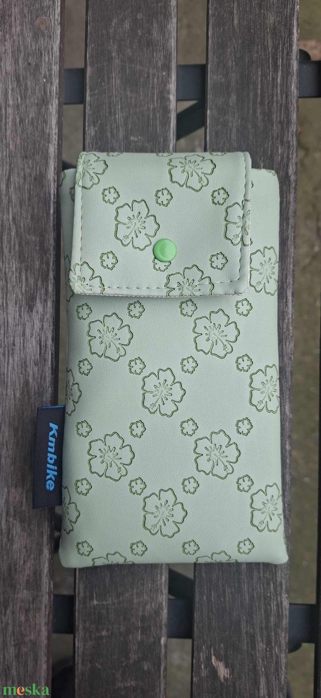Virág mintás ,zöld mobiltok vagy szemüvegtok - táska & tok - pénztárca & más tok - telefontok - Meska.hu