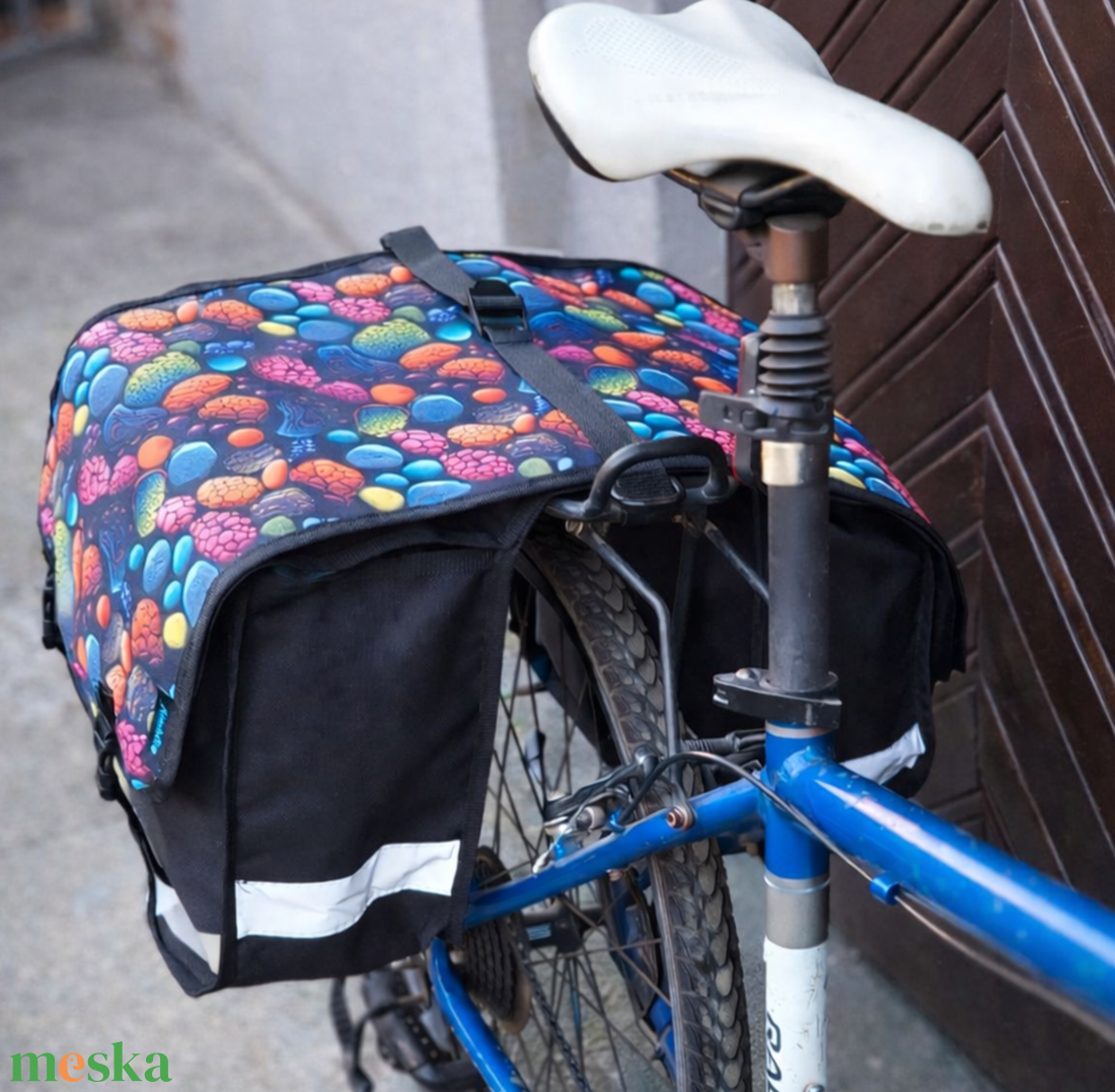 Kavics mintás Biciklis csomagtartó táska - játék & sport - sport és kikapcsolódás - kerékpározás - biciklis táska - Meska.hu