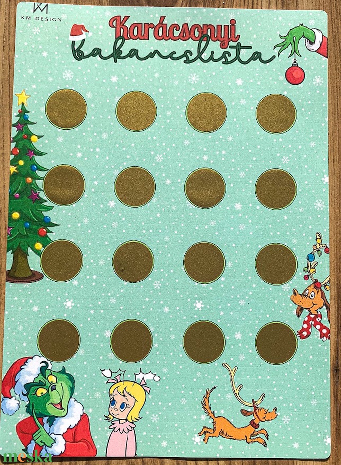 Karácsonyi kaparós bakancslista - Grincs - karácsony - karácsonyi ajándékozás - karácsonyi képeslap, üdvözlőlap, ajándékkísérő - Meska.hu Karácsonyi kaparós bakancslista - Grincs - karácsony - karácsonyi ajándékozás - karácsonyi képeslap, üdvözlőlap, ajándékkísérő - Meska.hu