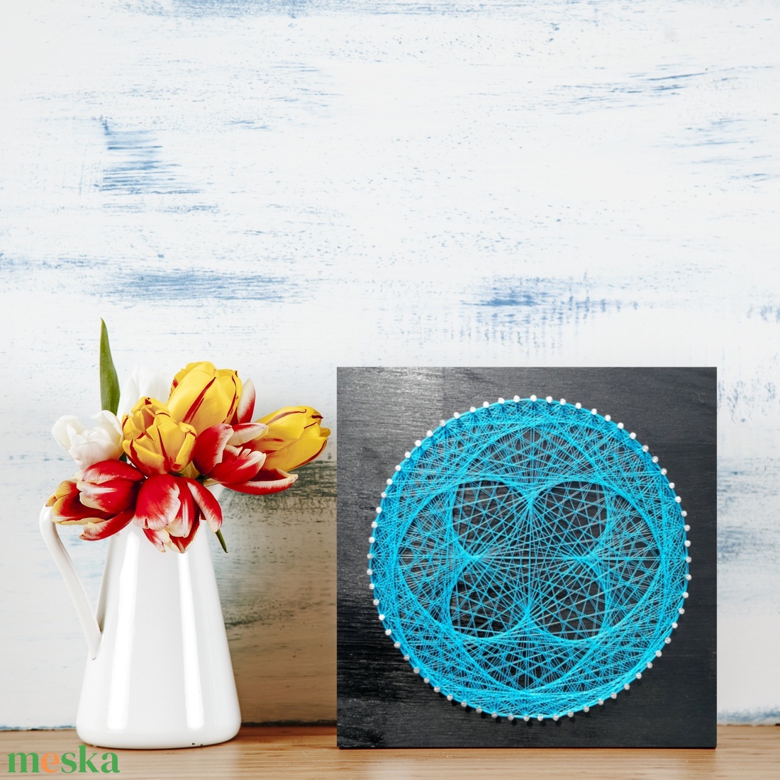 String Art VKék Lótusz 20x20cm - otthon & lakás - dekoráció - spiritualitás - mandala - Meska.hu String Art VKék Lótusz 20x20cm - otthon & lakás - dekoráció - spiritualitás - mandala - Meska.hu