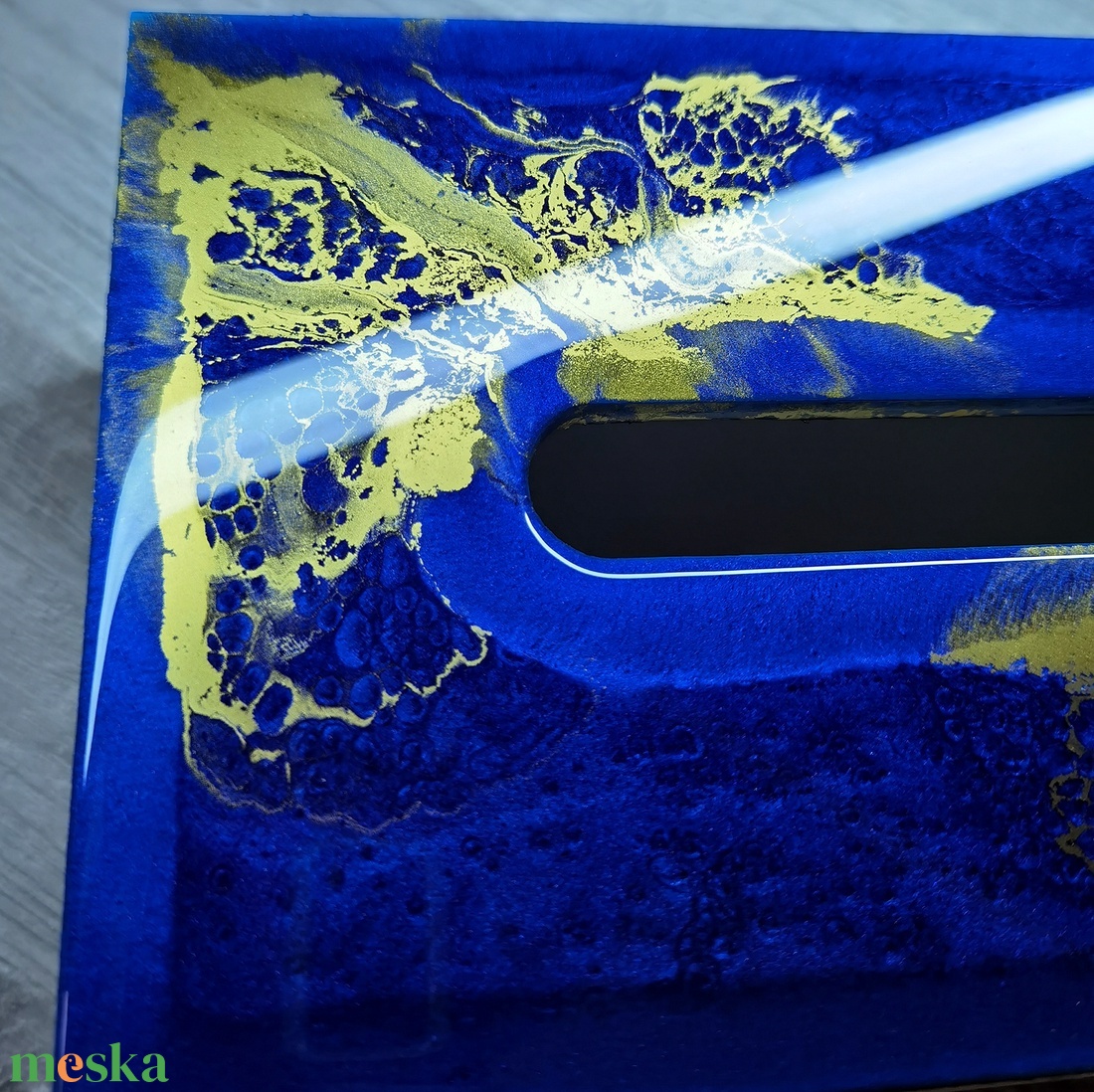 Epoxy gyantás papírzsepis doboz - otthon & életmód - dekoráció - asztal és polc dekoráció - díszdoboz - Meska.hu