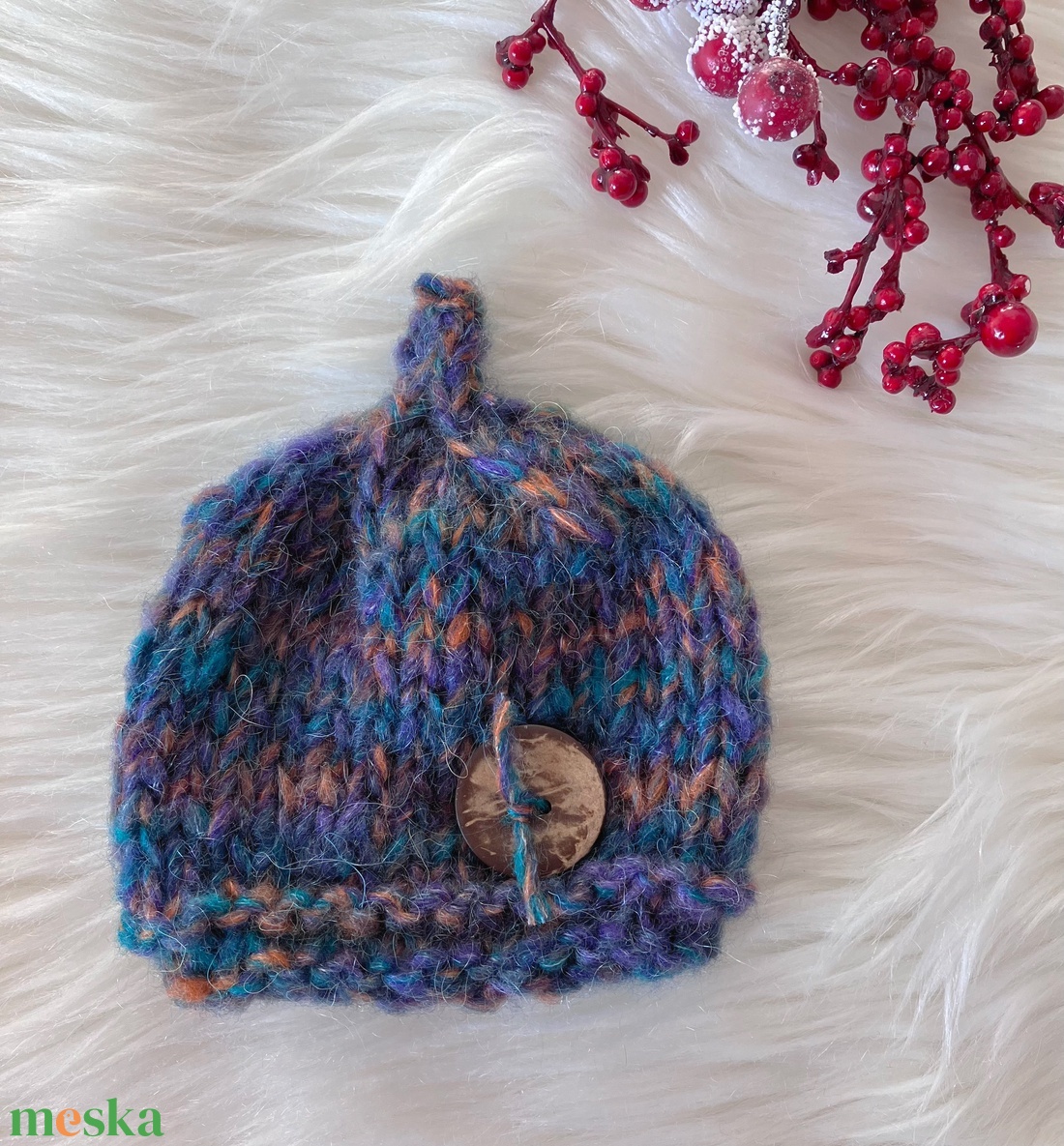 Újszülött manósapka - ruha & divat - babaruha & gyerekruha - babafotózási ruha és kellék - Meska.hu