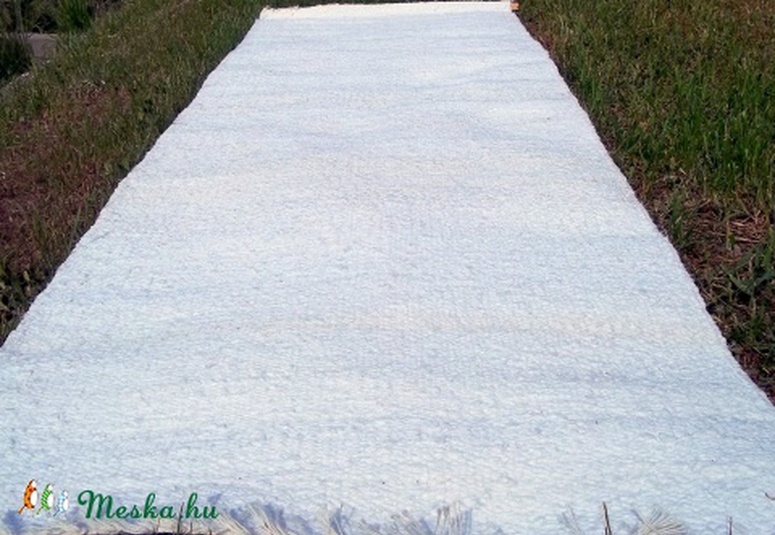 Fehér rongyszőnyeg -  - Meska.hu