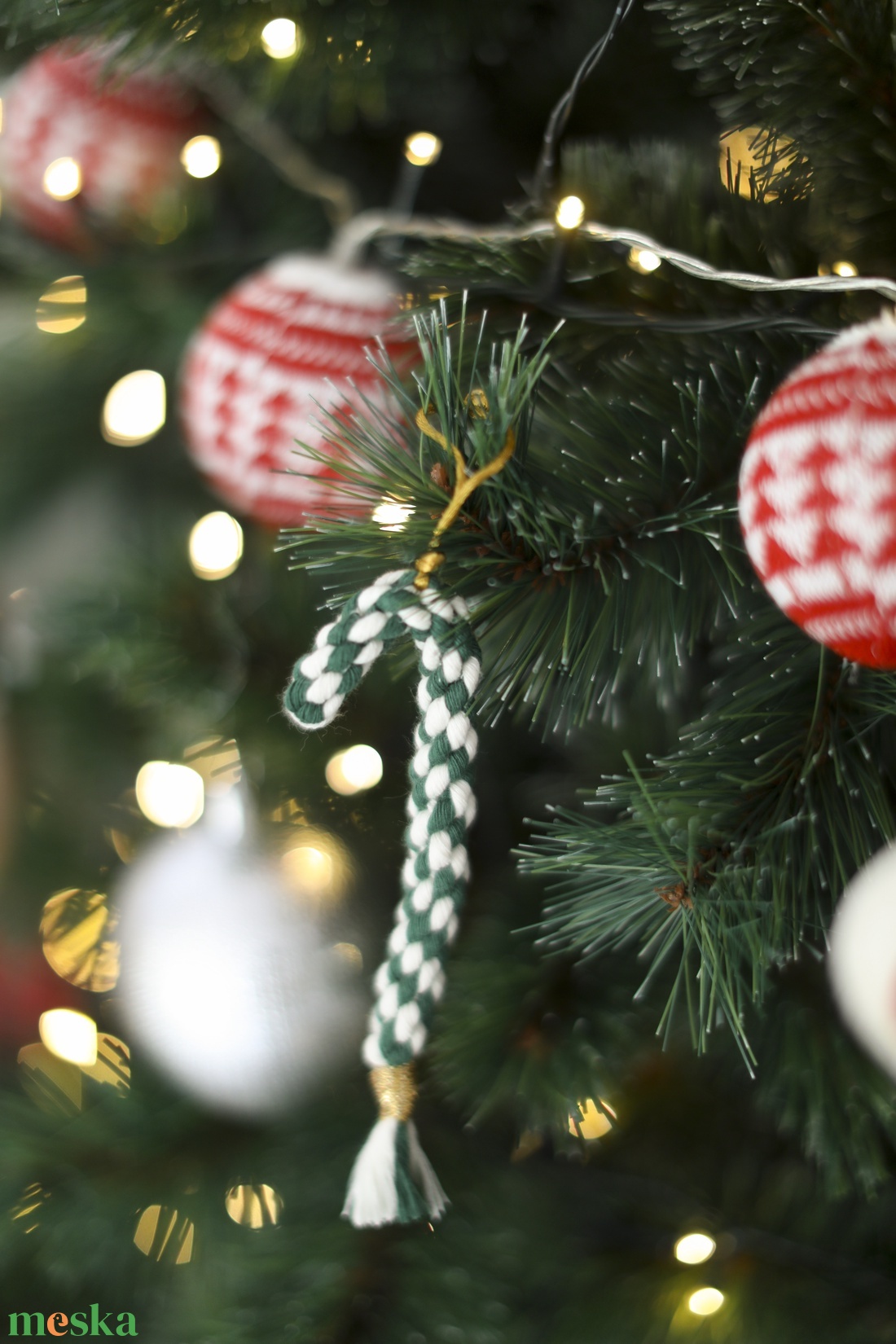 Makramé Candy cane karácsonyfadísz - karácsony - karácsonyi lakásdekoráció - karácsonyfadíszek - Meska.hu Makramé Candy cane karácsonyfadísz - karácsony - karácsonyi lakásdekoráció - karácsonyfadíszek - Meska.hu