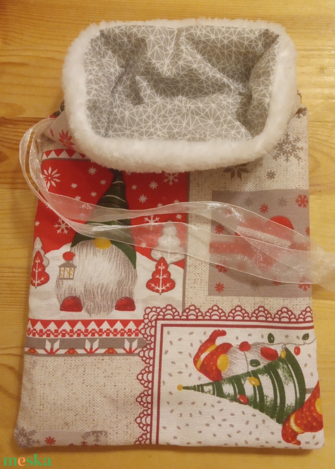 Mikulás zsákocska S1. - karácsony - mikulás - mikulás zsák - Meska.hu