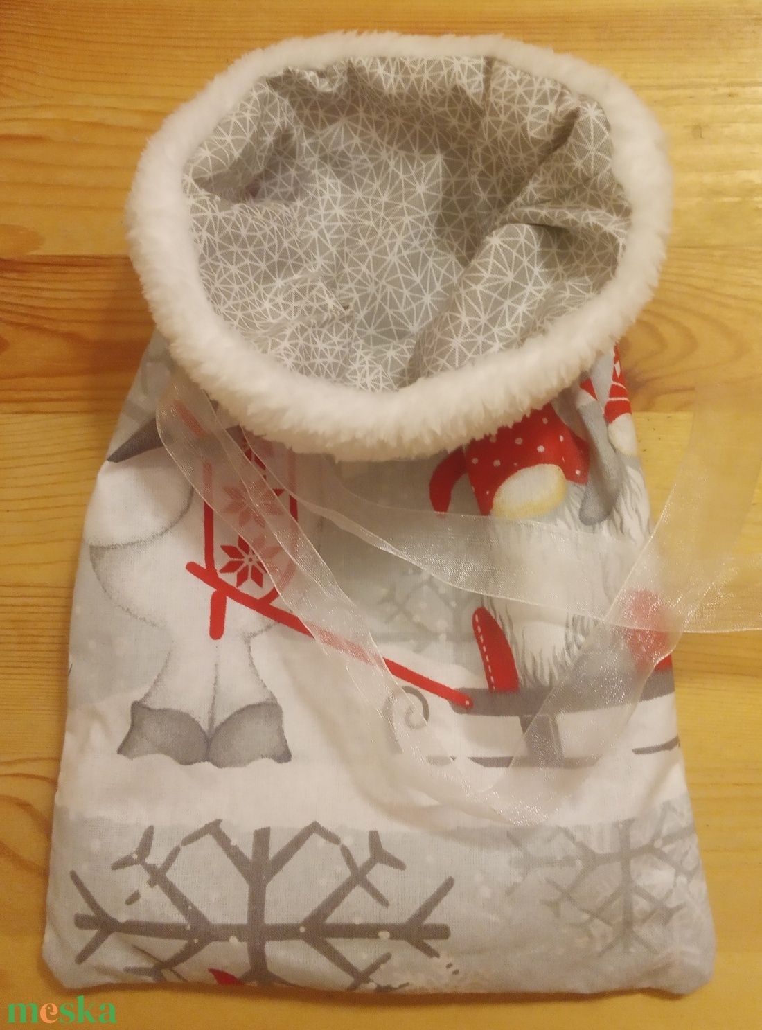 Mikulás zsákocska S2. - karácsony - mikulás - mikulás zsák - Meska.hu