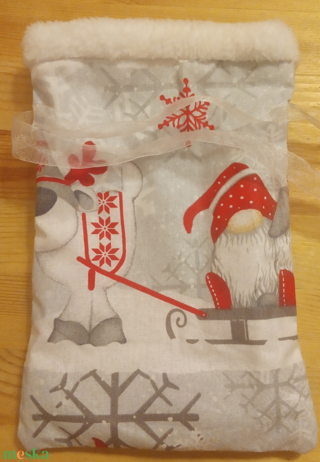 Mikulás zsákocska S2. - karácsony - mikulás - mikulás zsák - Meska.hu