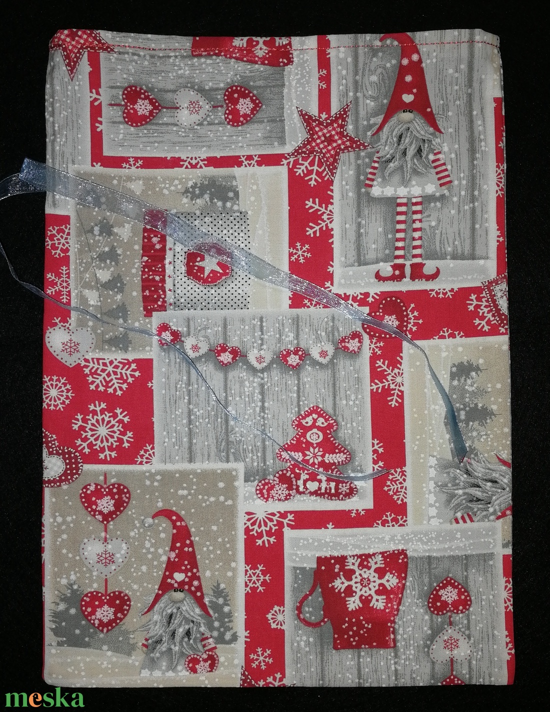 Ajándékzsák - Manós (nagy) - karácsony - karácsonyi ajándékozás - karácsonyi ajándékcsomagolás - Meska.hu