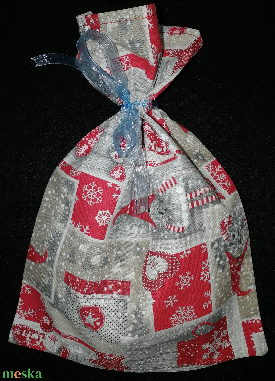 Ajándékzsák - Manós (nagy) - karácsony - karácsonyi ajándékozás - karácsonyi ajándékcsomagolás - Meska.hu