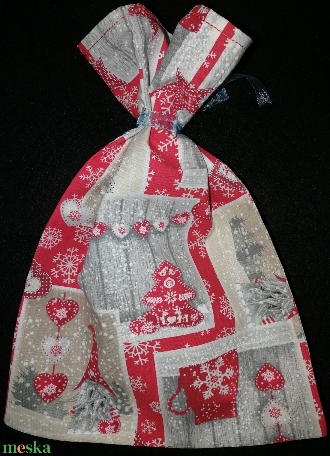 Ajándékzsák - Manós (nagy) - karácsony - karácsonyi ajándékozás - karácsonyi ajándékcsomagolás - Meska.hu