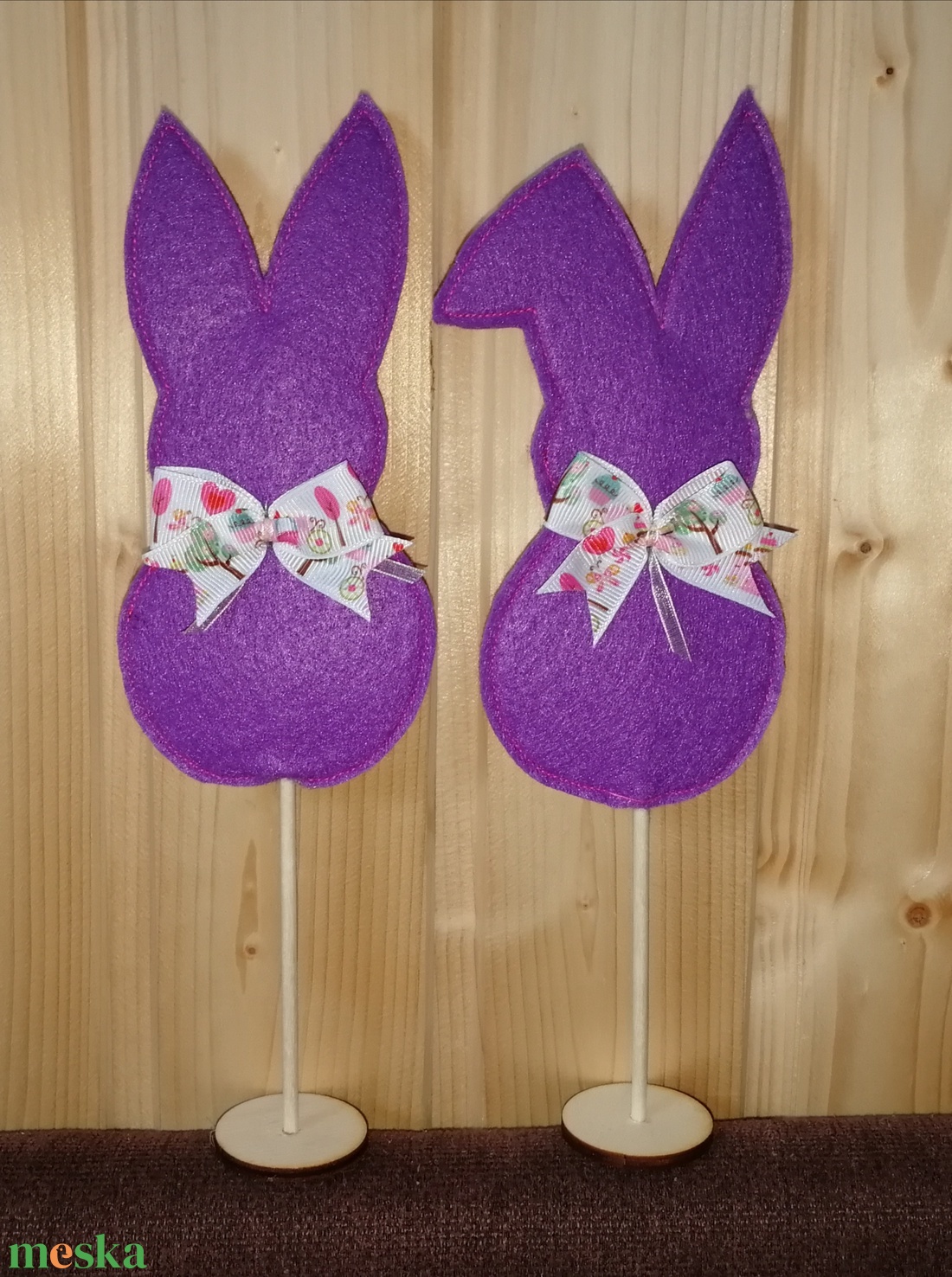Asztaldísz - Lila nyuszik - otthon & életmód - dekoráció - asztal és polc dekoráció - asztaldísz - Meska.hu