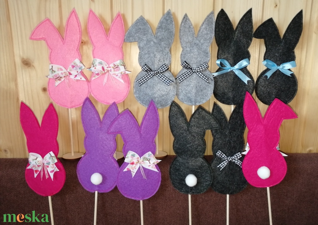 Asztaldísz - Lila nyuszik - otthon & életmód - dekoráció - asztal és polc dekoráció - asztaldísz - Meska.hu