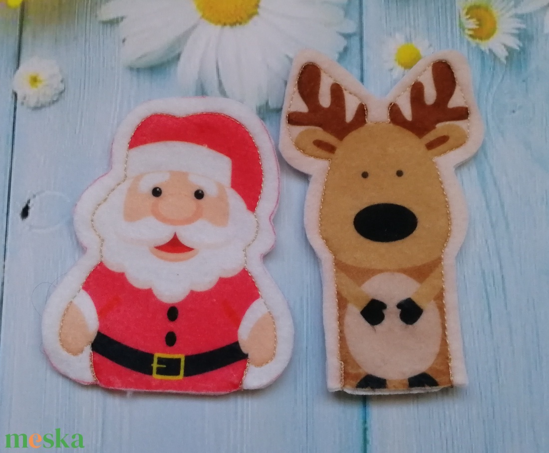 Ujjbáb - Télapós - játék & sport - bábok - ujjbáb - Meska.hu