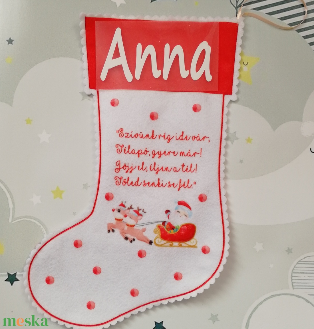 Mikulás csizma - karácsony - mikulás - mikulás zsák - Meska.hu