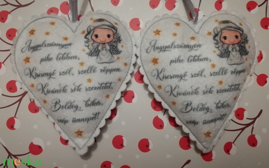 Karácsonyfa dísz - Szöveges angyalka 2. - karácsony - karácsonyi lakásdekoráció - karácsonyfadíszek - Meska.hu