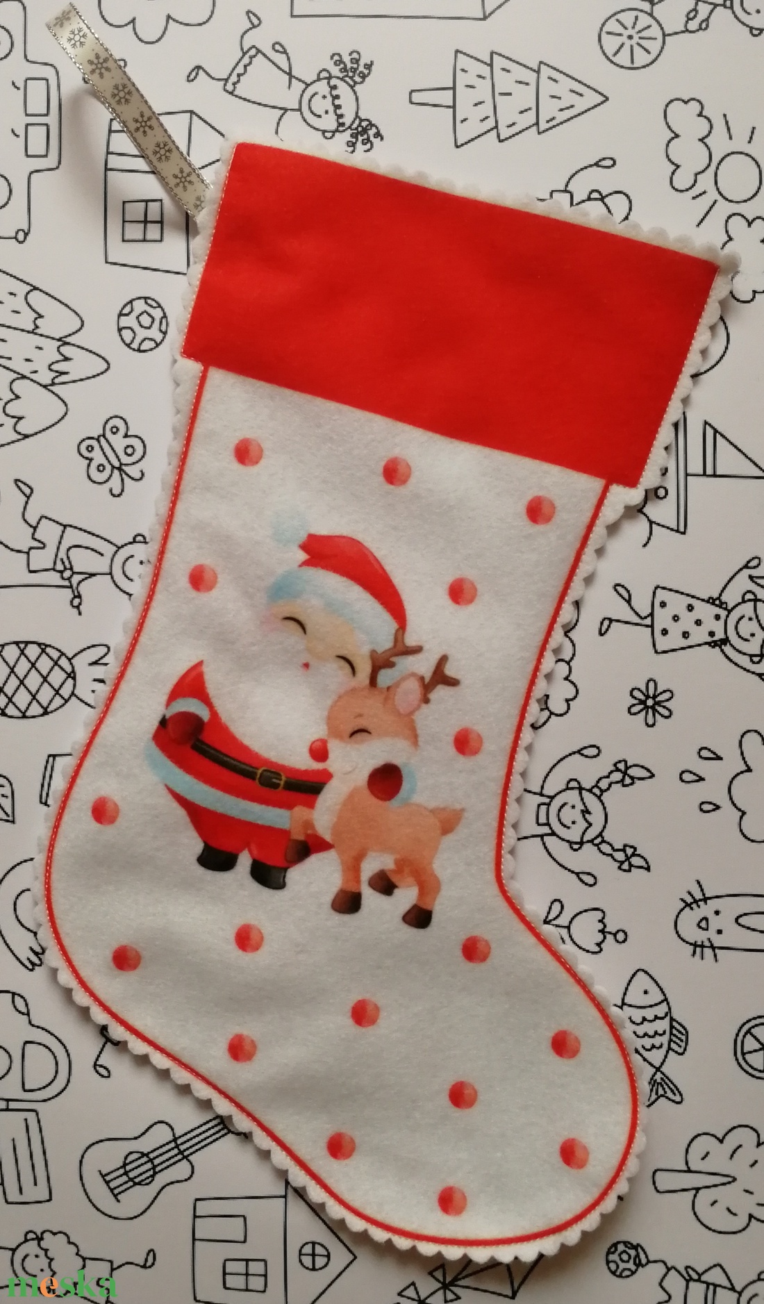 Mikulás csizma - karácsony - mikulás - mikulás zsák - Meska.hu