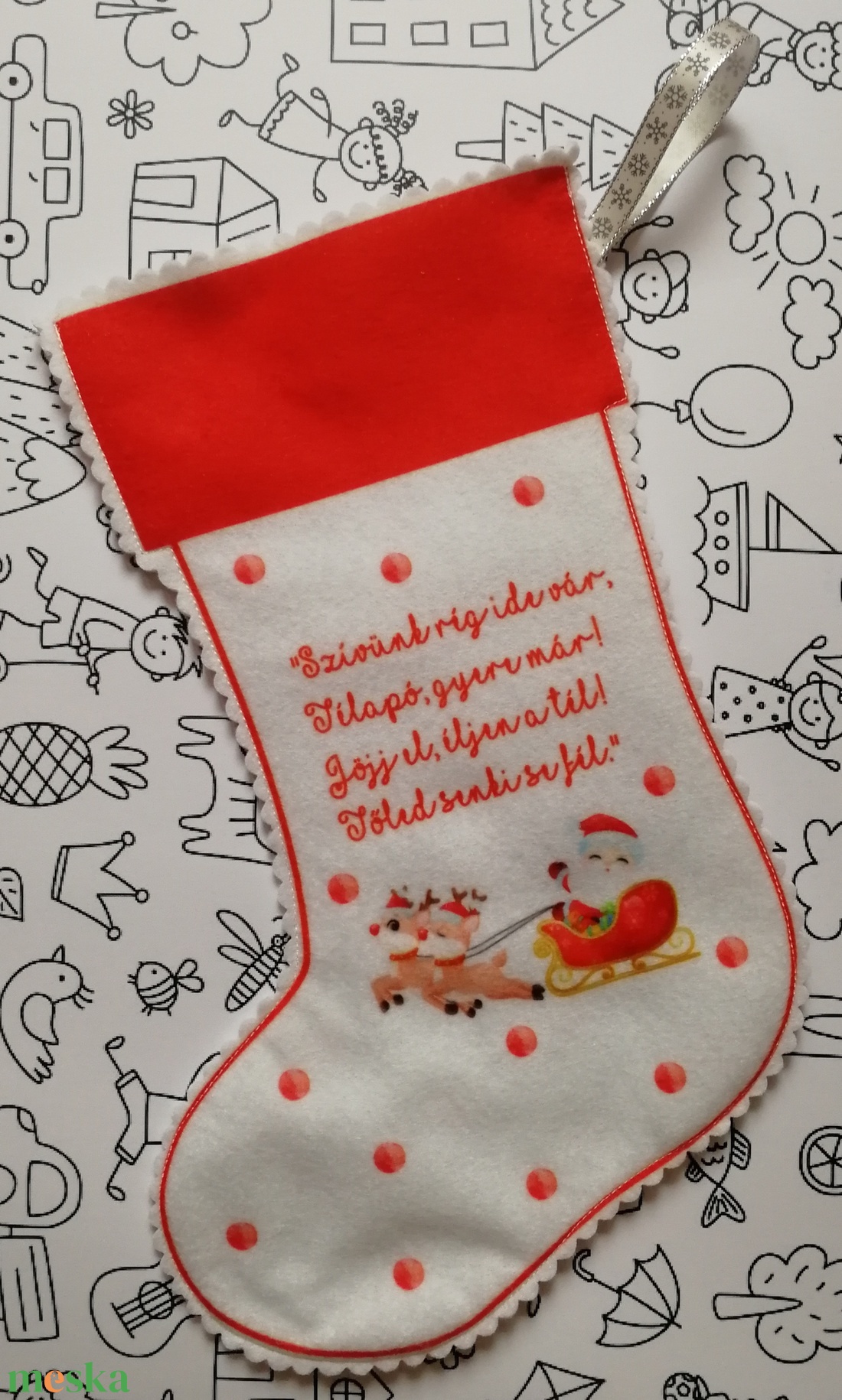 Mikulás csizma - karácsony - mikulás - mikulás zsák - Meska.hu