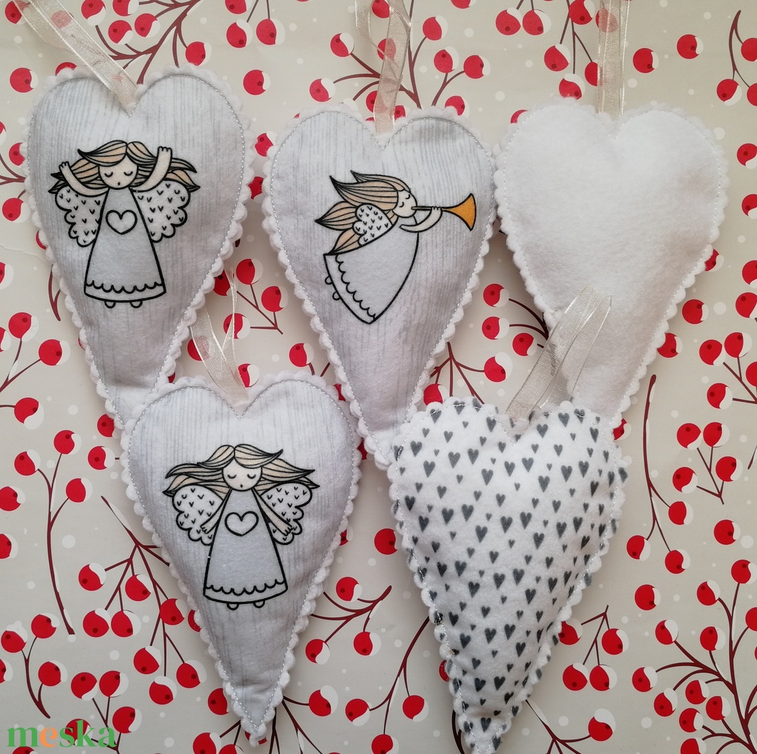 Karácsonyfadísz - feliratos angyalkás - karácsony - karácsonyi lakásdekoráció - karácsonyfadíszek - Meska.hu