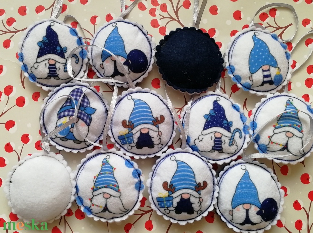 Karácsonyfadísz - Manós (kék) - karácsony - karácsonyi lakásdekoráció - karácsonyfadíszek - Meska.hu