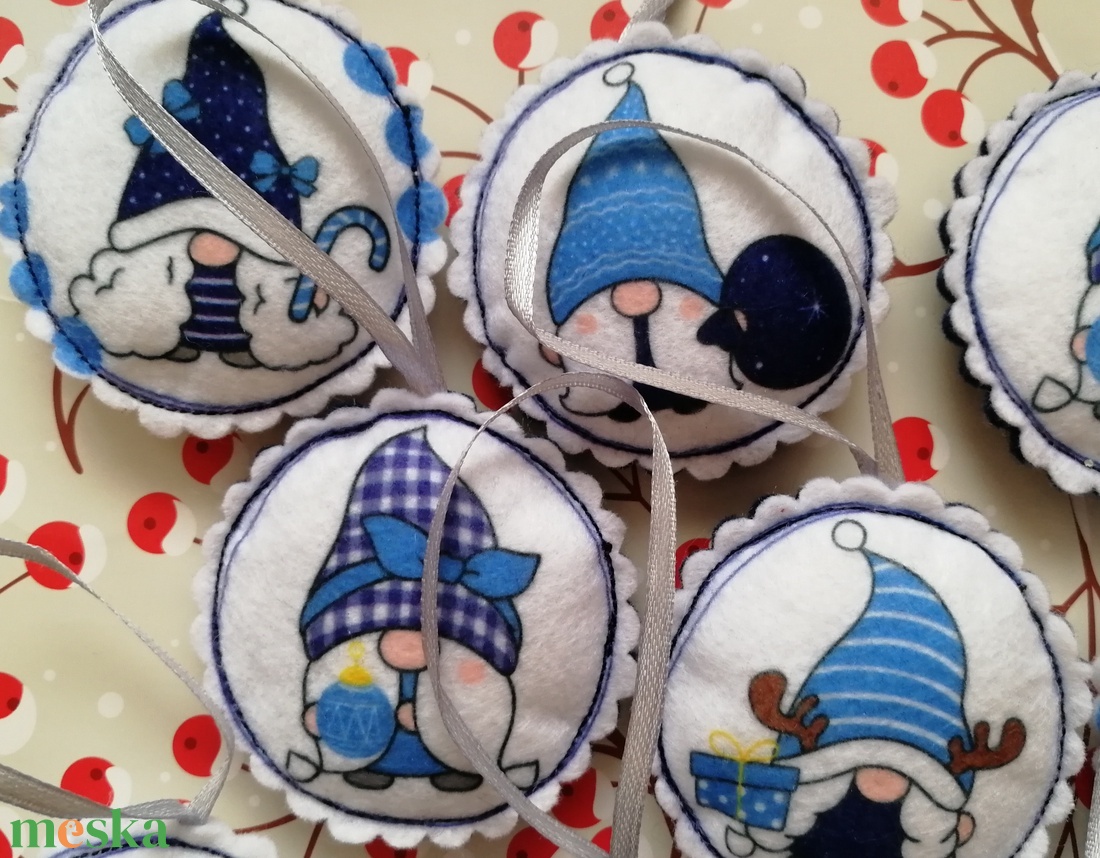 Karácsonyfadísz - Manós (kék) - karácsony - karácsonyi lakásdekoráció - karácsonyfadíszek - Meska.hu