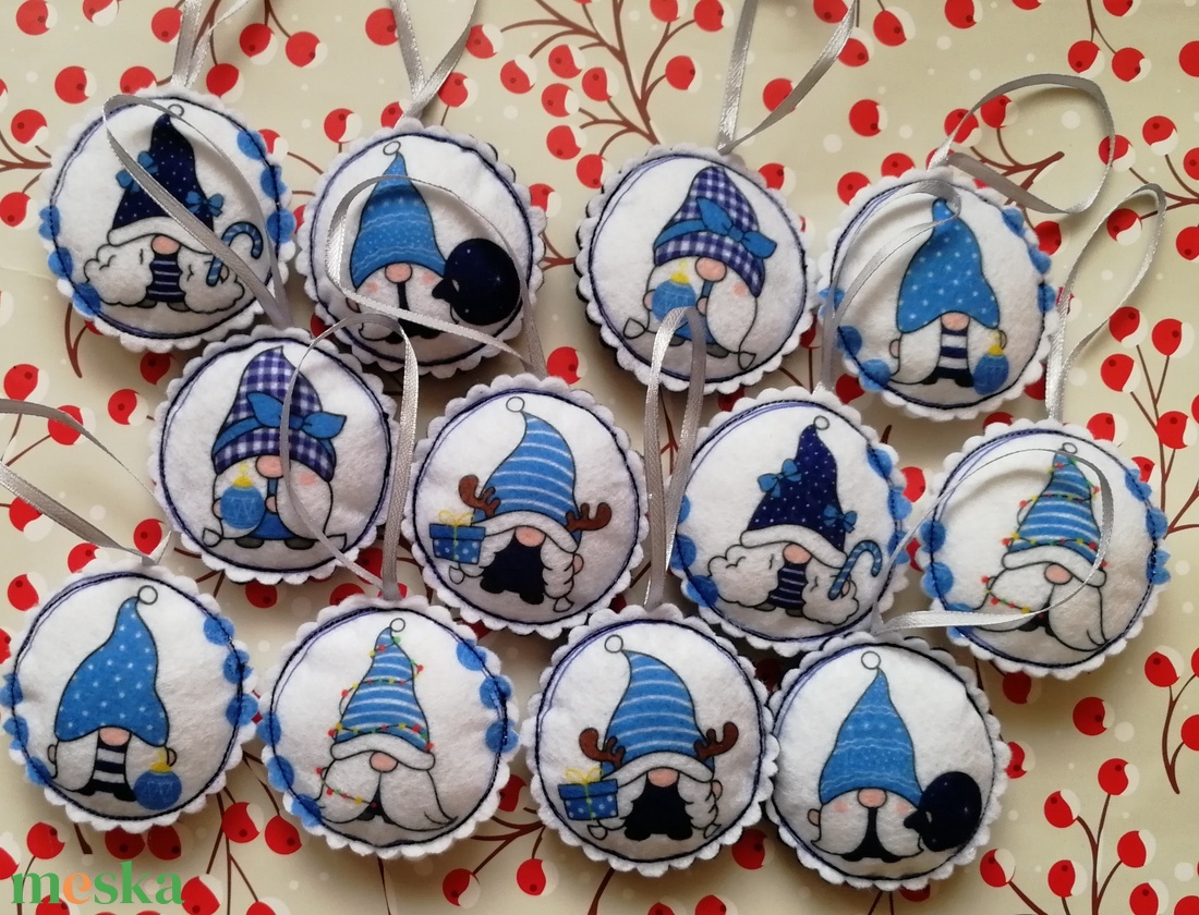 Karácsonyfadísz - Manós (kék) - karácsony - karácsonyi lakásdekoráció - karácsonyfadíszek - Meska.hu