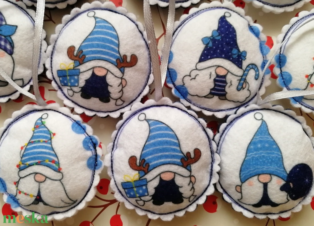 Karácsonyfadísz - Manós (kék) - karácsony - karácsonyi lakásdekoráció - karácsonyfadíszek - Meska.hu