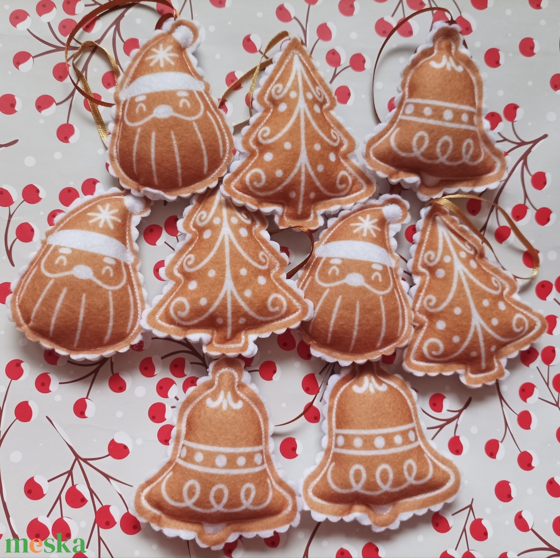 Karácsonyfadísz - Mézeskalács - karácsony - karácsonyi lakásdekoráció - karácsonyfadíszek - Meska.hu