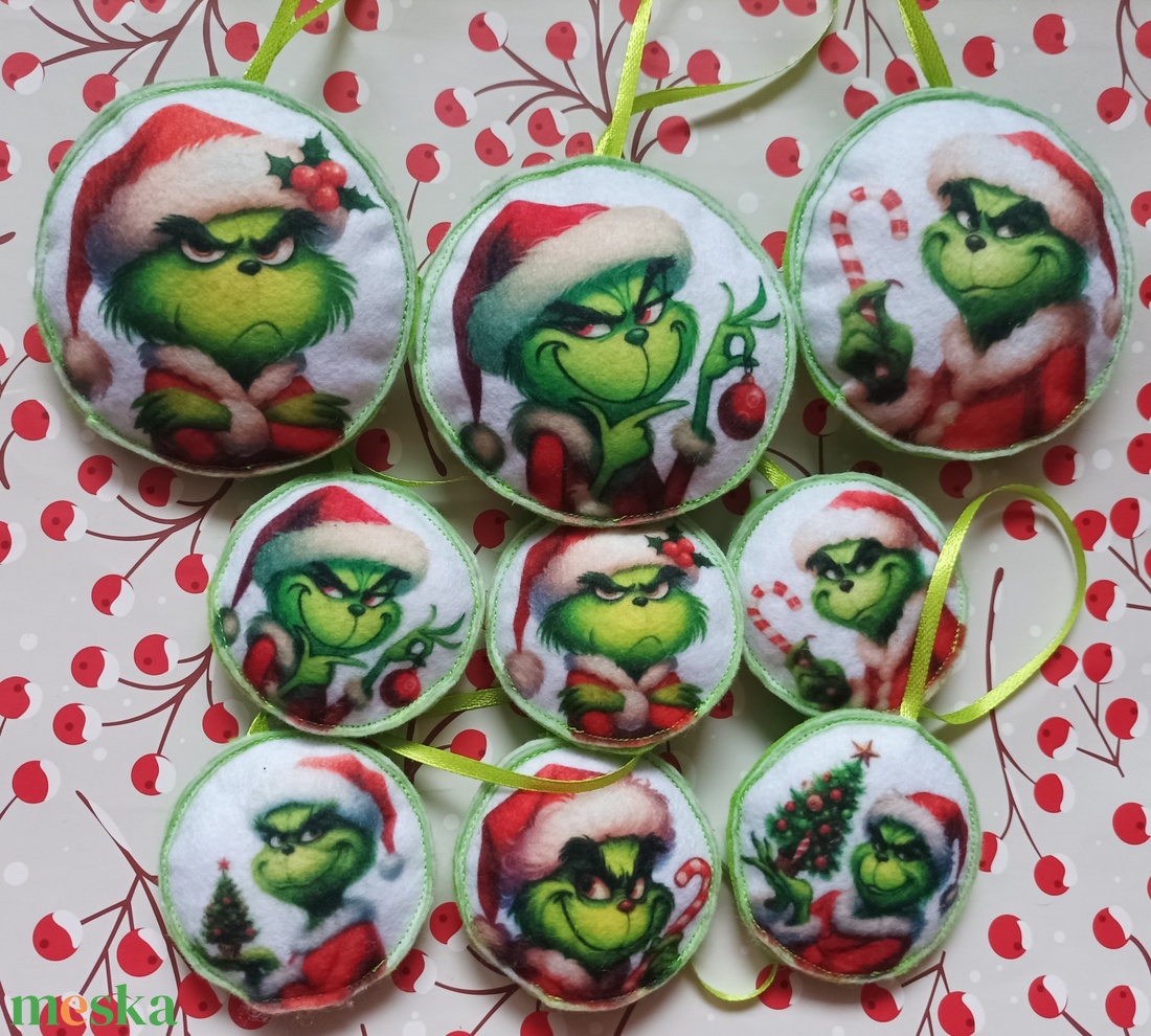 Karácsonyfadísz - Grincs - karácsony - karácsonyi lakásdekoráció - karácsonyfadíszek - Meska.hu