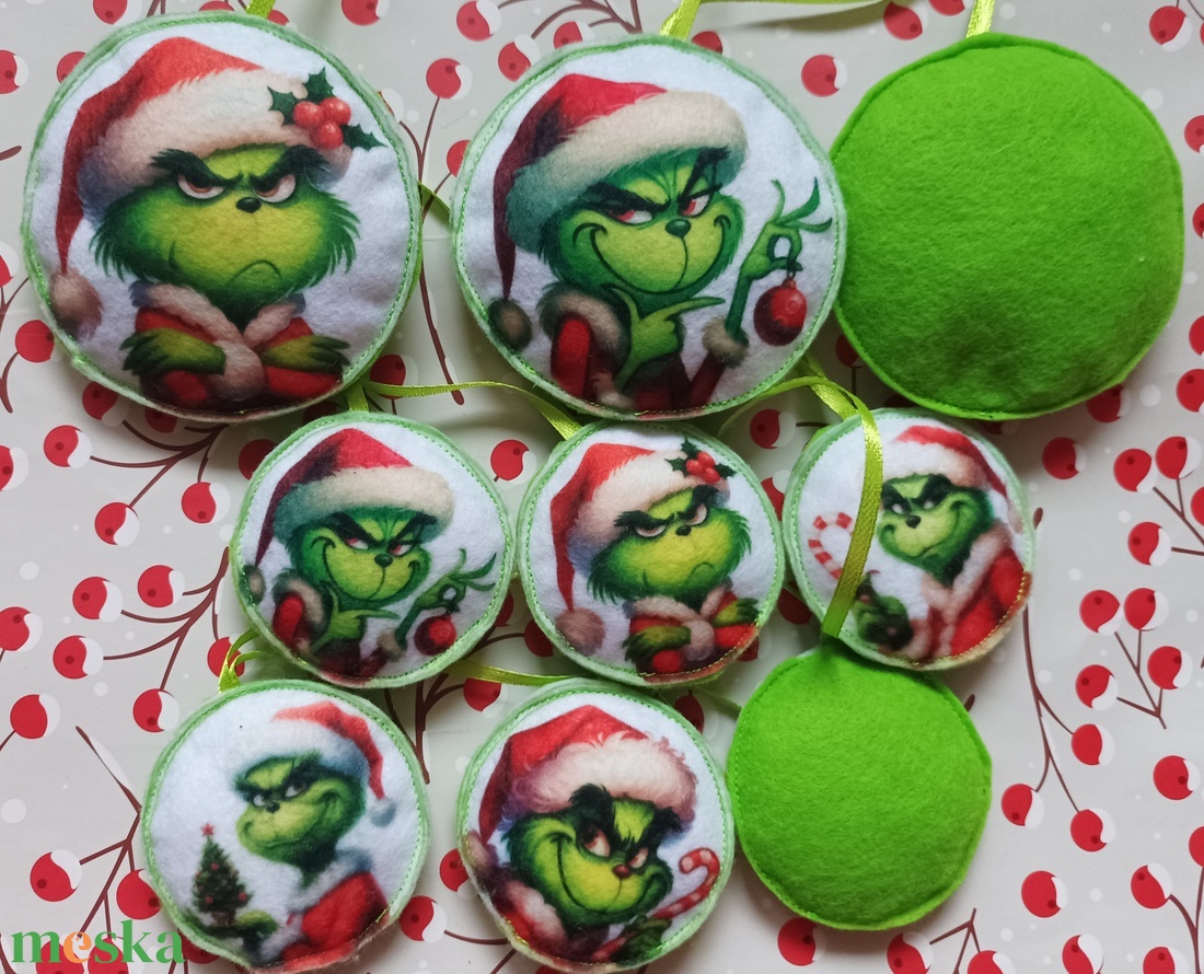 Karácsonyfadísz - Grincs - karácsony - karácsonyi lakásdekoráció - karácsonyfadíszek - Meska.hu