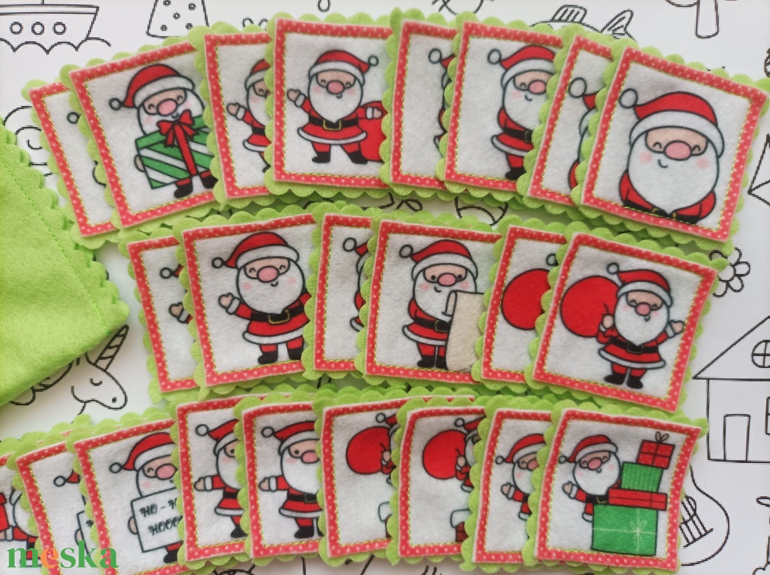 Memória játék - Mikulás - játék & sport - készségfejlesztő és logikai játék - memória játékok - Meska.hu