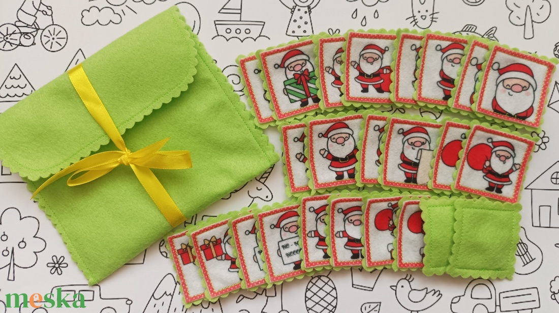 Memória játék - Mikulás - játék & sport - készségfejlesztő és logikai játék - memória játékok - Meska.hu