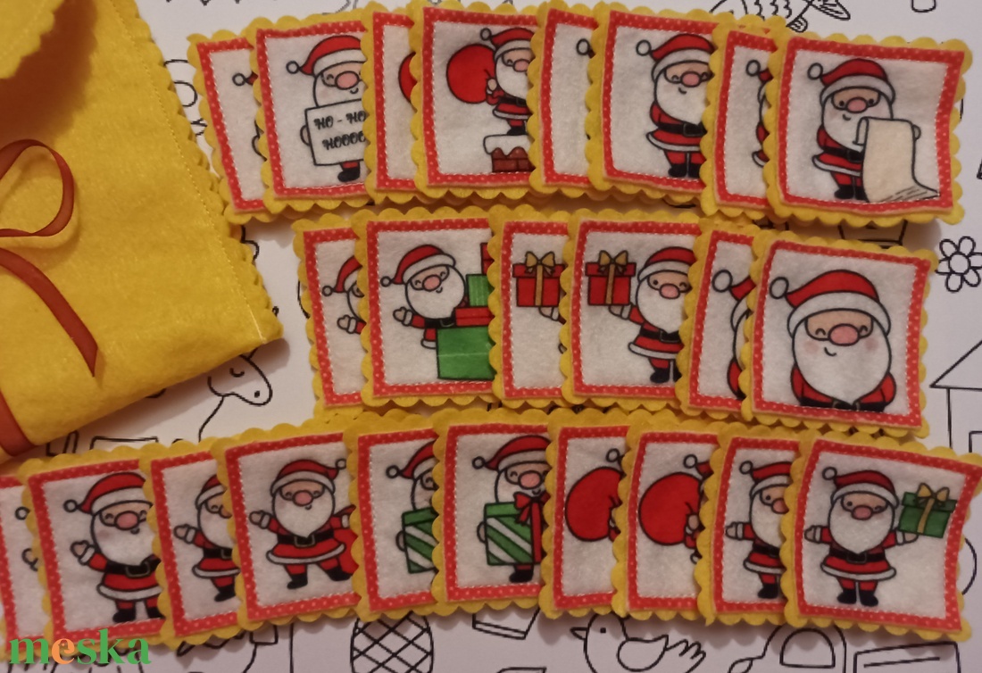 Memória játék - Mikulás - játék & sport - készségfejlesztő és logikai játék - memória játékok - Meska.hu