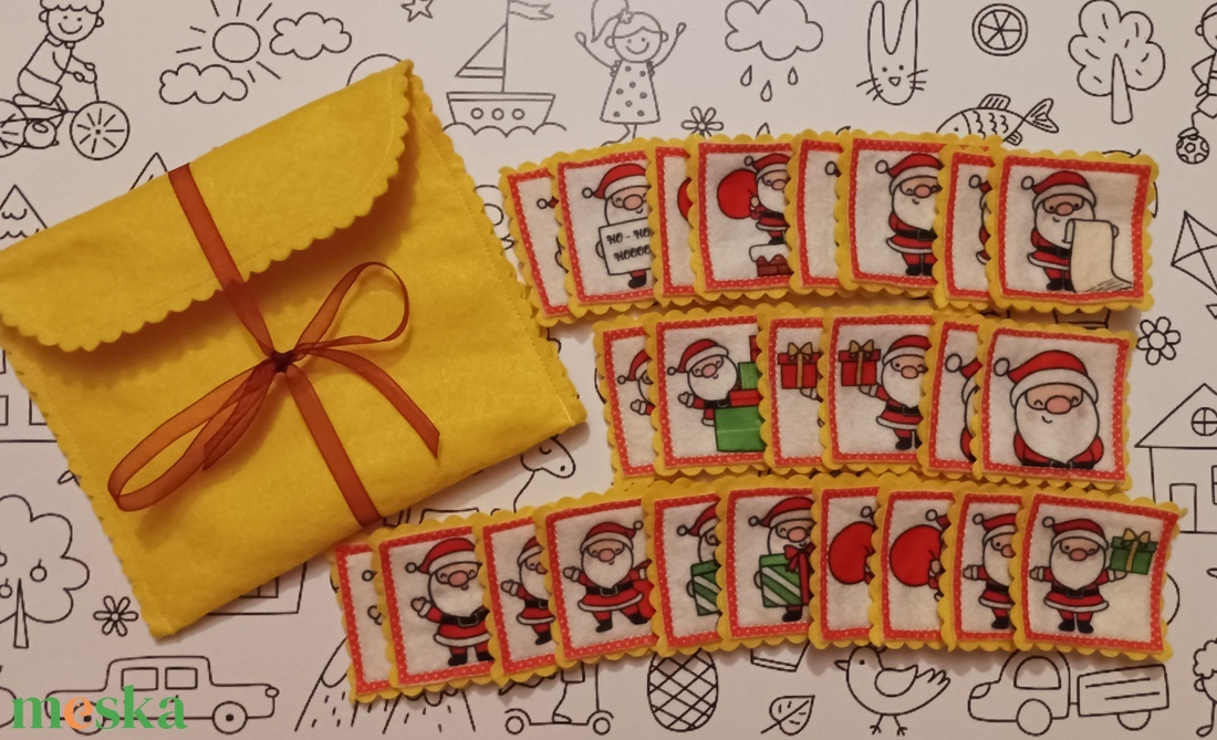 Memória játék - Mikulás - játék & sport - készségfejlesztő és logikai játék - memória játékok - Meska.hu