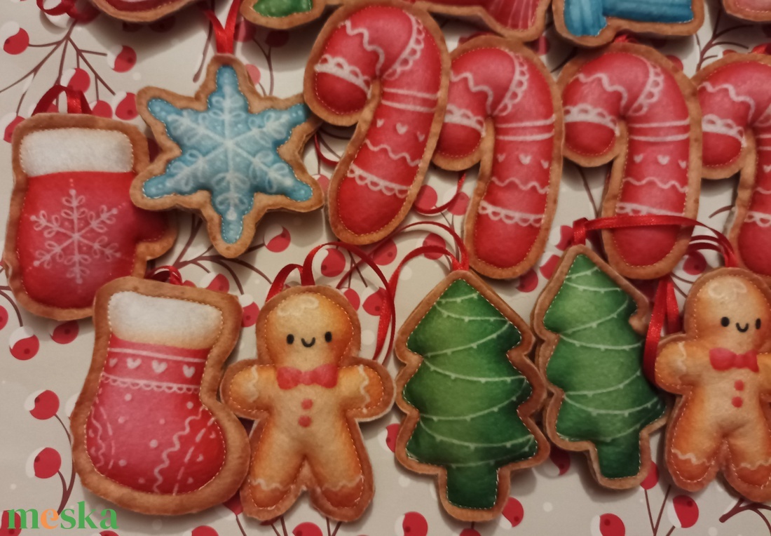 Karácsonyfadísz - Mézeskalács - karácsony - karácsonyi lakásdekoráció - karácsonyfadíszek - Meska.hu
