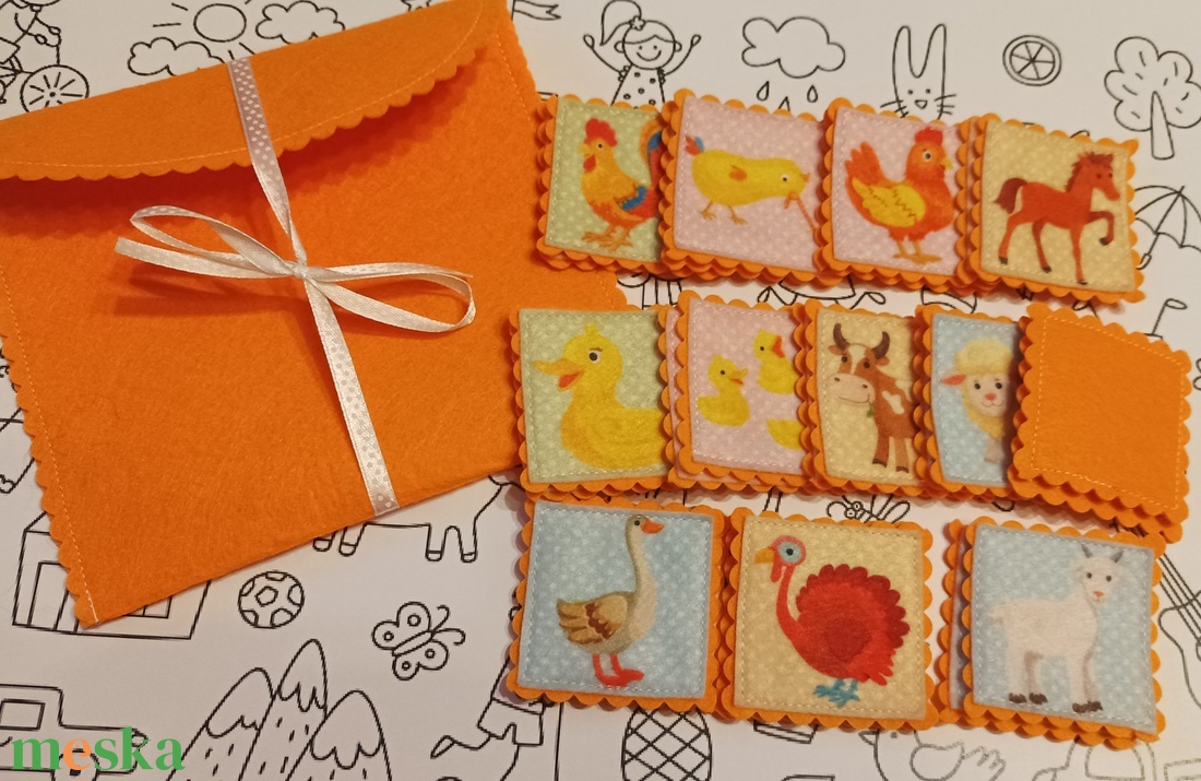 Memória játék - háziállatok - játék & sport - készségfejlesztő és logikai játék - memória játékok - Meska.hu