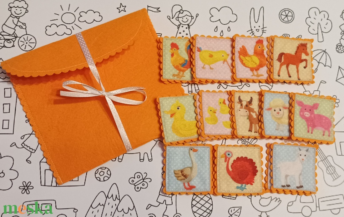 Memória játék - háziállatok - játék & sport - készségfejlesztő és logikai játék - memória játékok - Meska.hu