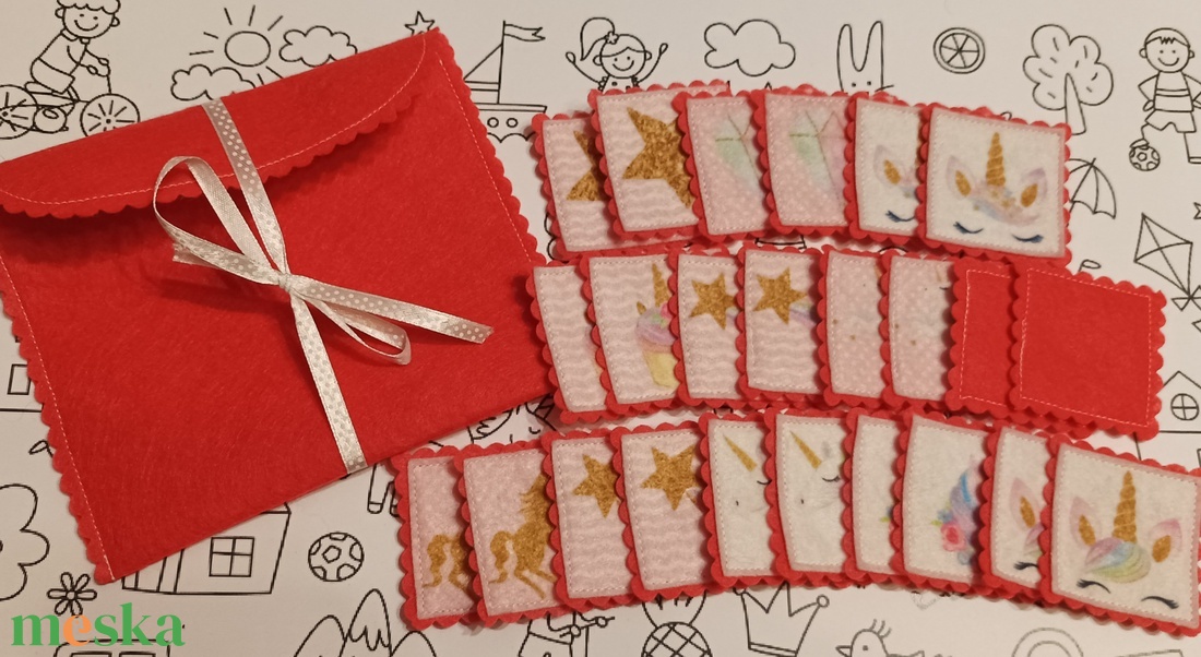 Memória játék - unikornis - játék & sport - készségfejlesztő és logikai játék - memória játékok - Meska.hu