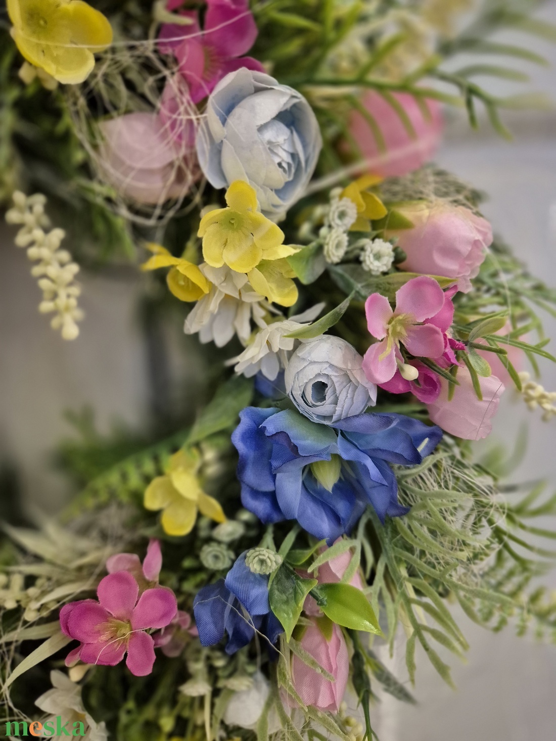 Tavaszi kopogtató - otthon & életmód - dekoráció - ajtó- és ablak dekoráció - ajtódísz & kopogtató - Meska.hu