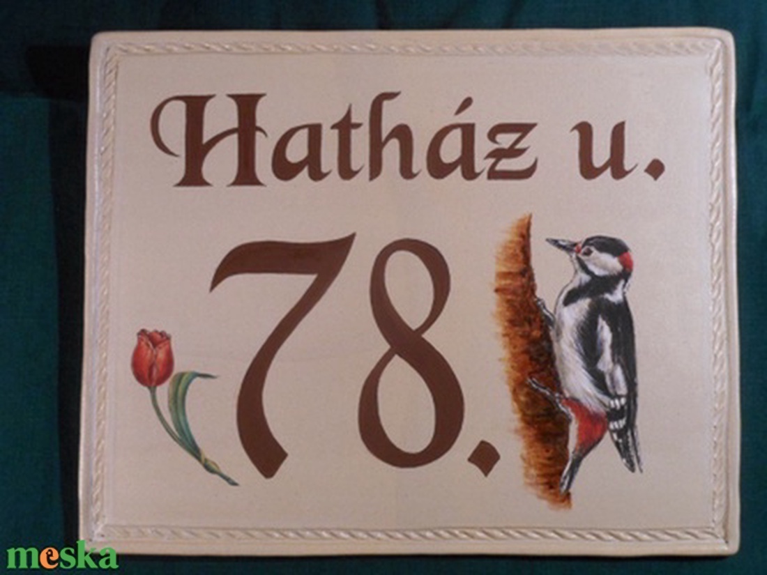 Házszám tábla  - otthon & életmód - ház & kert - házszám - Meska.hu