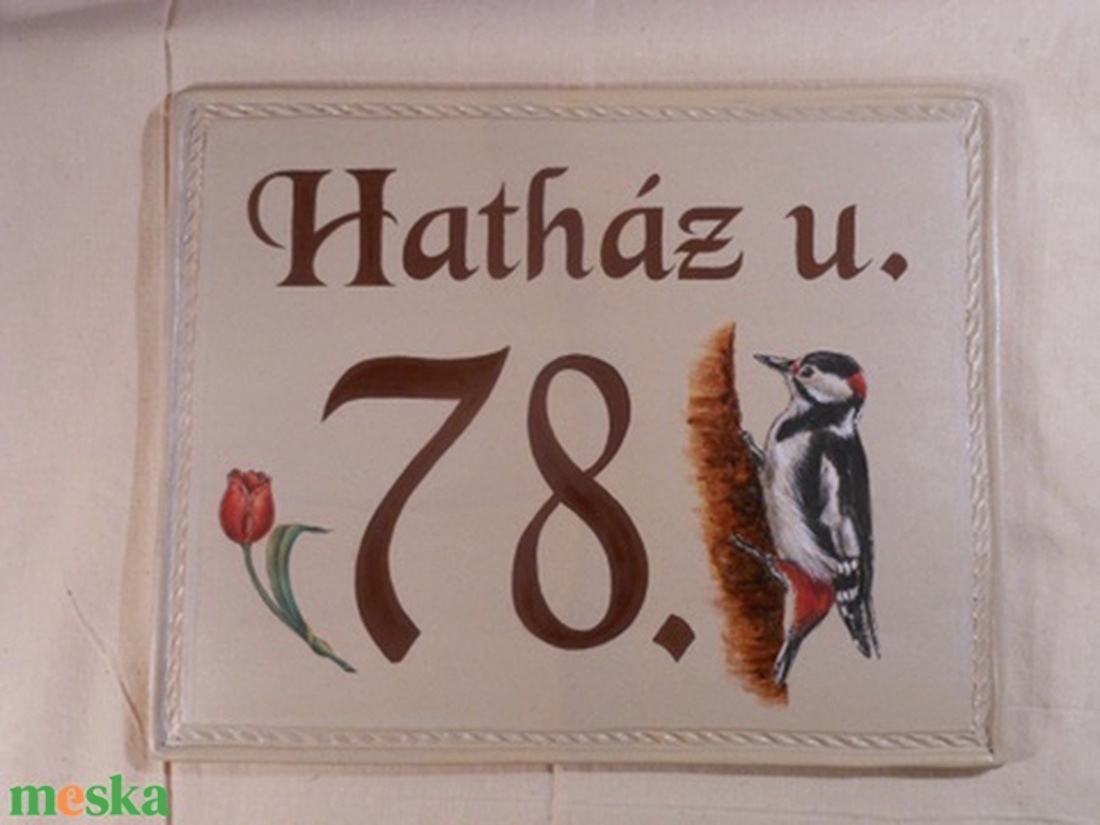 Házszám tábla  - otthon & életmód - ház & kert - házszám - Meska.hu