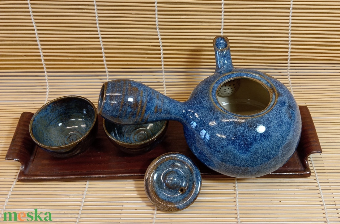 Nyeles teáskanna (kyusu) tálcával, kető csészével - otthon & életmód - konyhafelszerelés, tálalás - konyhai tárolás - tea & kávé tárolás - Meska.hu Nyeles teáskanna (kyusu) tálcával, kető csészével - otthon & életmód - konyhafelszerelés, tálalás - konyhai tárolás - tea & kávé tárolás - Meska.hu