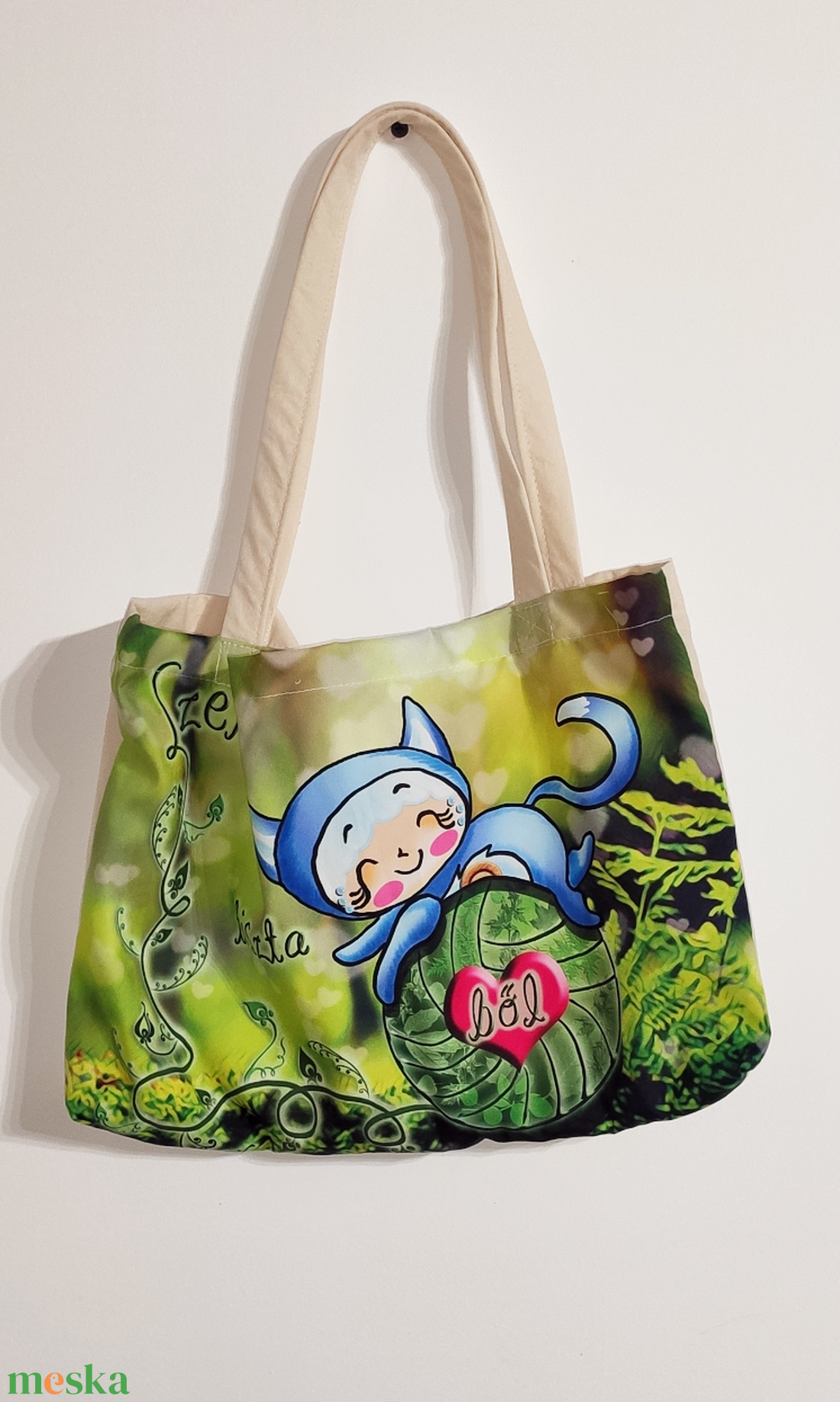 PizsaManó vászontáska plüssel: Cicmirc - játék & sport - plüssállat & játékfigura - plüss mesefigurák - Meska.hu