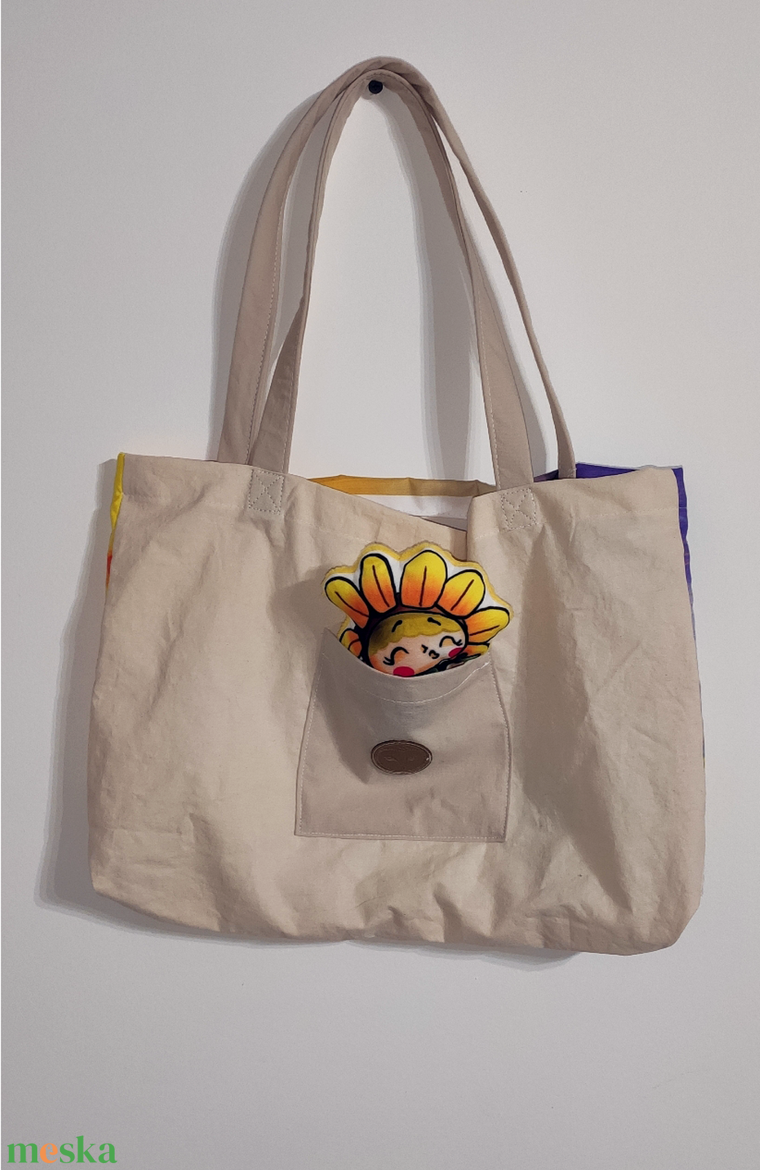 PizsaManó vászontáska plüssel: Naprafiú - játék & sport - plüssállat & játékfigura - plüss mesefigurák - Meska.hu