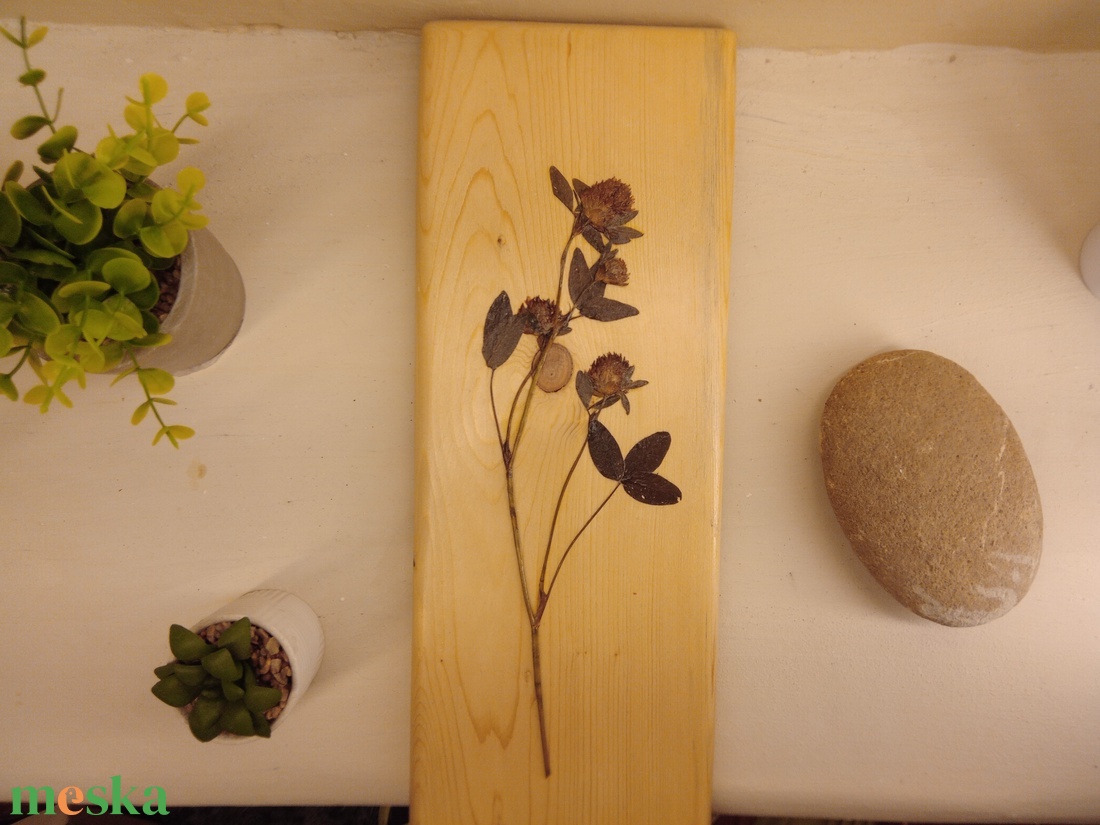 Hármas falikép valódi virágokkal - otthon & életmód - dekoráció - kép & falikép - fából készült kép - Meska.hu