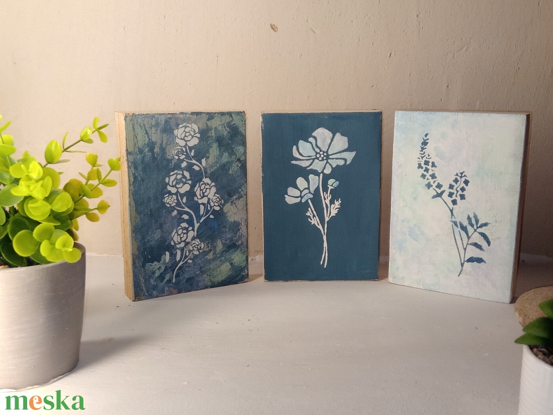 Falikép szett gyöngyház hatással - otthon & életmód - dekoráció - kép & falikép - fából készült kép - Meska.hu