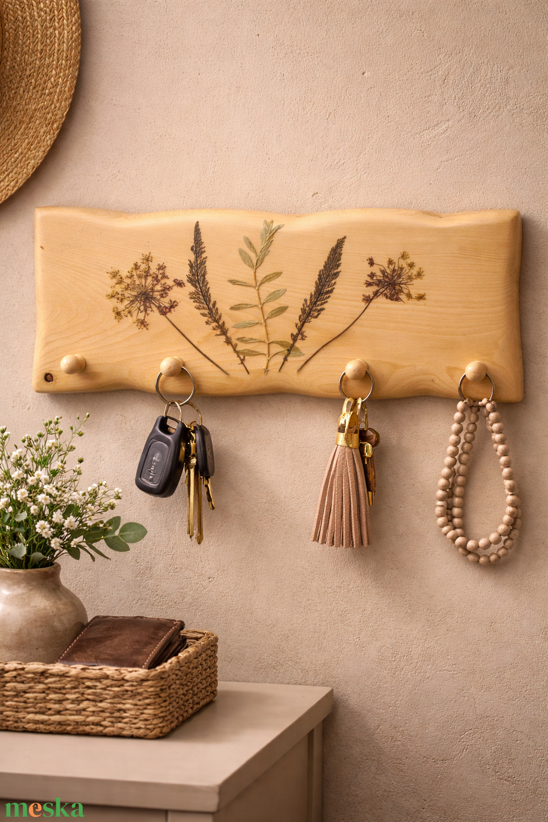 Fogas préselt növényekkel - otthon & életmód - bútor - fogas - Meska.hu