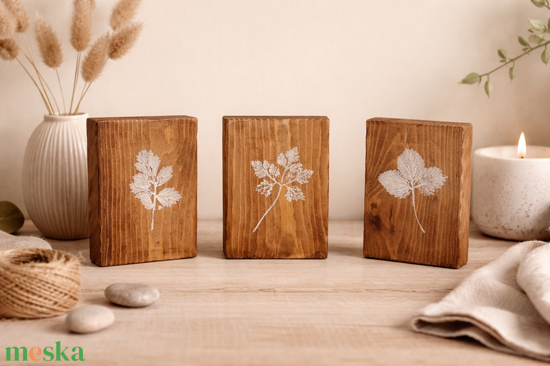 Mini fa falikép szett - otthon & életmód - dekoráció - kép & falikép - fából készült kép - Meska.hu