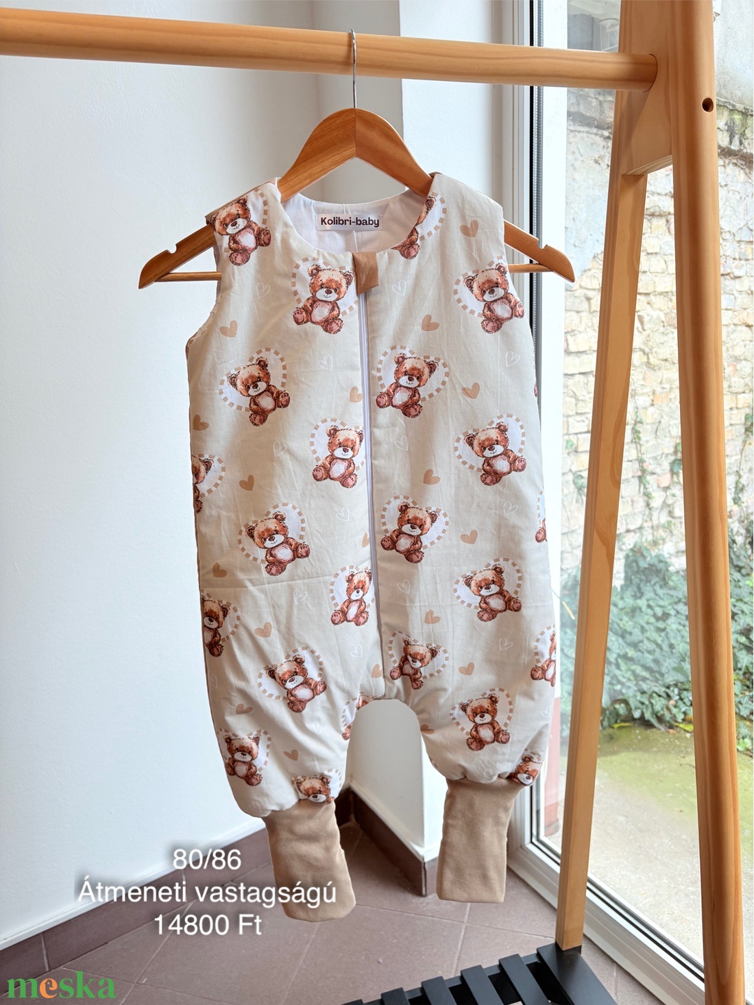 Tipegőhálózsák:maci, 80/86, átmeneti  - ruha & divat - babaruha & gyerekruha - tipegőhálózsák - Meska.hu